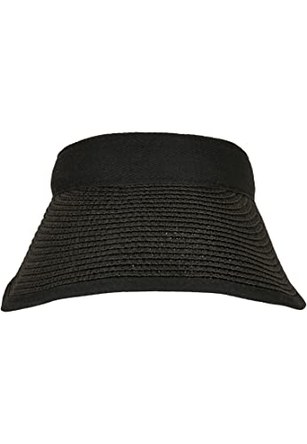 Urban Classics Unisex Logo Bast Visor czapka baseballowa, czarna, jeden rozmiar
