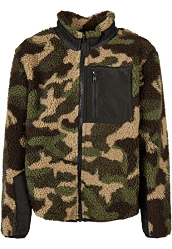 Urban Classics Kurtka chłopięca Sherpa, Wood Camouflage, 134/140 cm