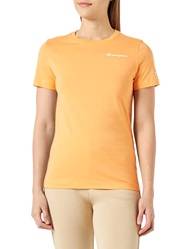 Champion Damska koszulka Legacy American Classics małe logo regularna S/S, pomarańczowy, M