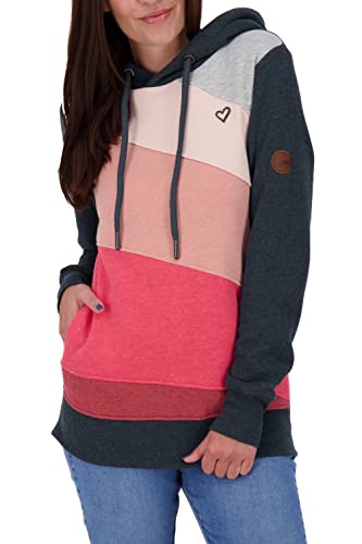 Alife and Kickin damska bluza LeniAK A bluza damska bluza z kapturem bluza sweter sweter XS-XXL, koralowy melanż, Coral Melange