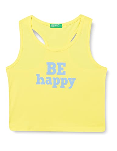 United Colors of Benetton Tank Top 3096ch013 Dzianina, Żółty 35R, 170 cm Dziewczynka, Żółty 35r