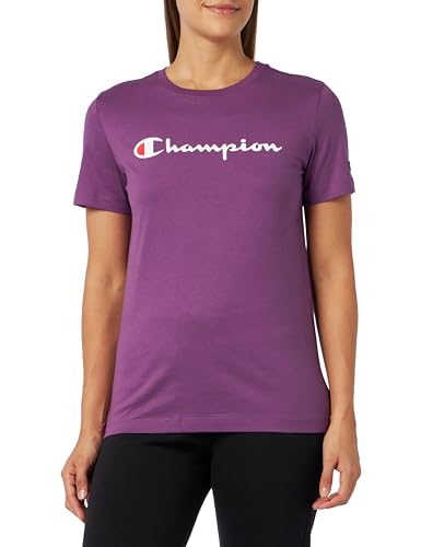 Champion Legacy American Classics W-Light Cotton Jersey S-s Regular Crewneck Koszulka damska, Fioletowy Zestaw, L
