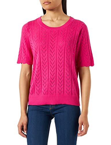 Vila VISHELLEY O-Neck 2/4 Knit Top - NOOS, różowy, L