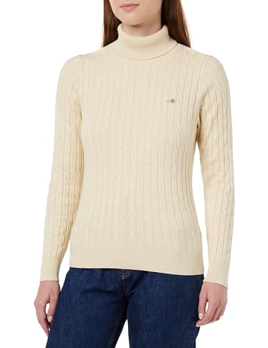 GANT Damski sweter ze stretchem bawełnianym, len, L