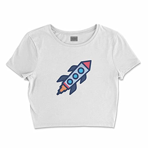 Bona Basics, Koszulka damska z nadrukiem cyfrowym,%100 bawełna, biała, casualowa, topy damskie, rozmiar: XL, biały, XL Krótki