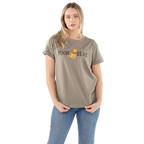 Disney Damska koszulka Kubuś Puchatek, Khaki, XL