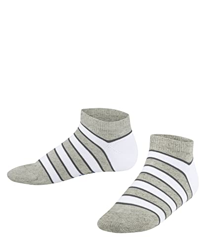 FALKE Uniseks - dzieci Skarpety do trampek Simple Stripes K SN Bawełna krótkie z wzorem 1 Para, Szary (Storm Grey 3820), 39-42 (13-16 lata)