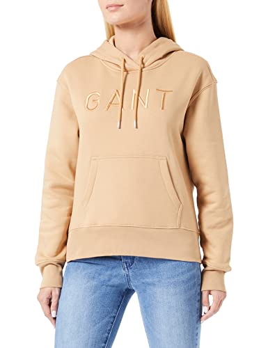 GANT Damska bluza z kapturem D2. Tonal Hoodie sweter z kapturem, Toffee BEIGE, S