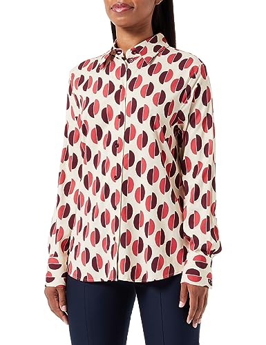 Seidensticker Damska bluzka z długim rękawem Regular Fit, bordowo-czerwony, 40