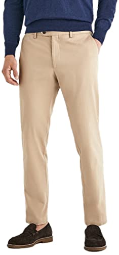 Hackett London Sanderson spodnie chinosy męskie, 8Hwoatmeal, 37W / 28L