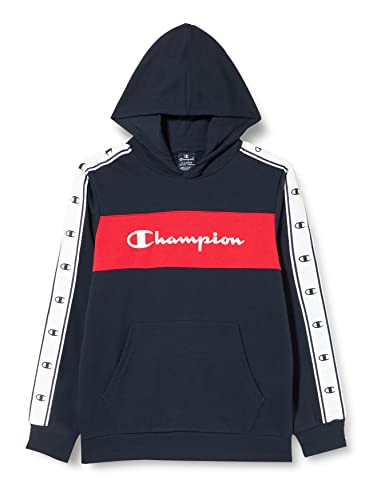 Champion Bluza chłopięca Legacy American Tape-Powerblend Color Block Hooded, blu marino, 13-14 Lat