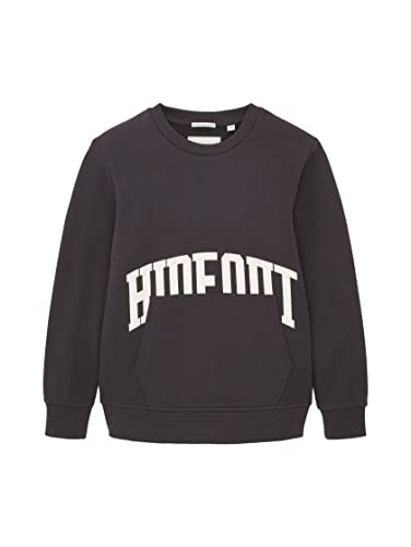 TOM TAILOR Bluza dziecięca z napisem dla chłopców, 29476 - Coal Grey, 164