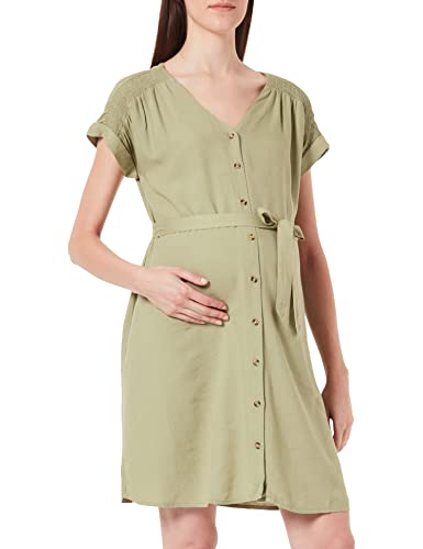 ESPRIT Maternity Damska sukienka Woven Nursing Short Sleeve Kleid, Real Olive-307, XXL