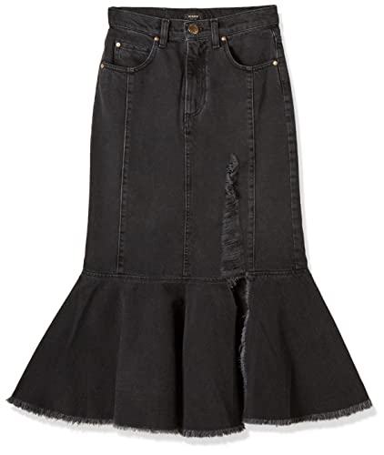 Pinko Damska spódnica bombire Pj819 Denim Blac, I90_ciemnoszara, 14