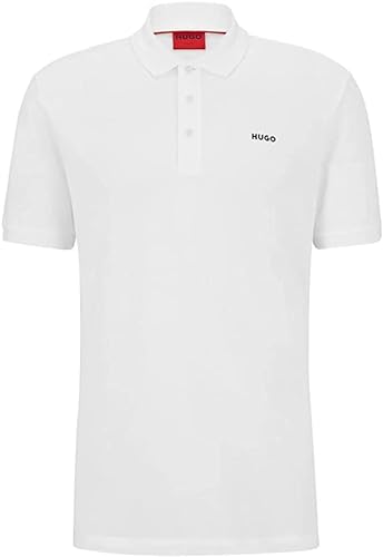 HUGO Męska koszulka polo, Open White120, M