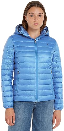 Tommy Hilfiger Damska kurtka LW wyściełana globalna w paski, Iconic Blue, XS, Kultowy niebieski