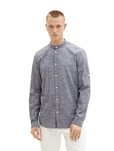 TOM TAILOR Denim Męska koszula 1038594, 28941-Navy Chambray, XXL, 28941 - Navy Chambray, XXL