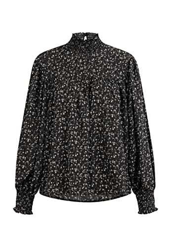 DreiMaster Vintage Bridgeport damska bluzka z długim rękawem, czarny wielokolorowy, M