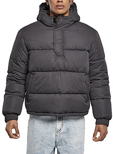Urban Classics Męska kurtka z kapturem Cropped Pull Over Jacket, czarny, M