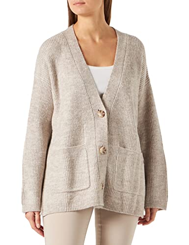 TOM TAILOR Denim Damski kardigan z kieszeniami 1033058, 30224 - Cloud Grey Melange, S