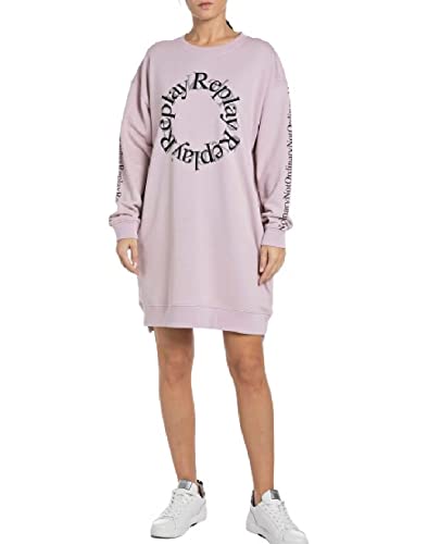 Replay Damska sukienka W9740B.000.22738, luźna sukienka, 513 różowa kwarcowa, M