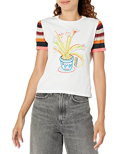 Desigual T-shirt damski, biały, L
