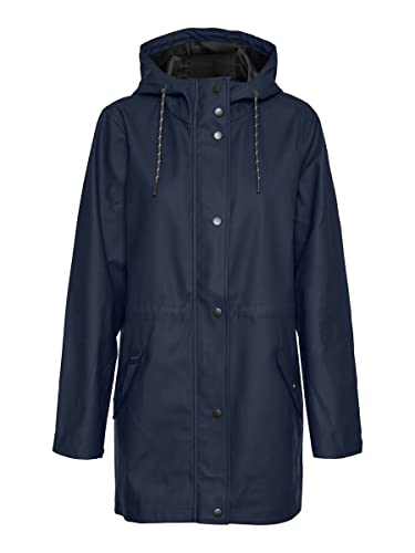 VERO MODA Kurtka damska z drobną powłoką, granatowy blezer, XS/P