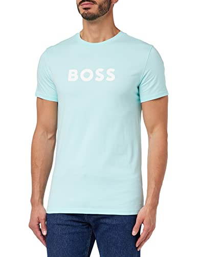 BOSS Koszulka męska z okrągłym dekoltem RN, Open Green356, M