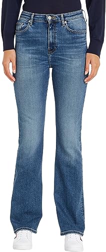 Tommy Hilfiger Damskie spodnie jeansowe Bootcut HW Leo, 30W / 30L, Lew, 30W / 30L