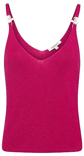 Morgan damski sweter bez ramiączek MSHOW ciemnoróżowy TL, Piwonia, L