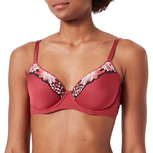 Schiesser Damski pasek na biustonosz Spacer Full Cup, Ciemnoczerwony 1, 80A