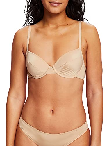 ESPRIT Biustonosz bez podszewki z mikrofibry, Dusty Beige, 75D