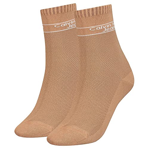 Calvin Klein Skarpety CLSSC damskie, Camel, rozmiar uniwersalny