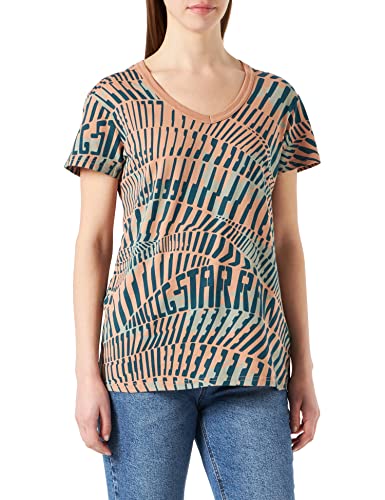 G-STAR RAW Damska koszulka z nadrukiem All Over, Mehrfarbig (Tuscany Wave Camo C721-d097), M
