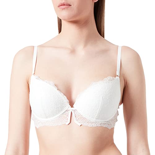 Women'secret Biustonosz Push Up Koronka, dla Kobiet, Kość Słoniowa, 100B