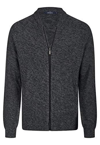 Daniel Hechter Męska kurtka z dzianiny z zamkiem błyskawicznym, węglowa, S
