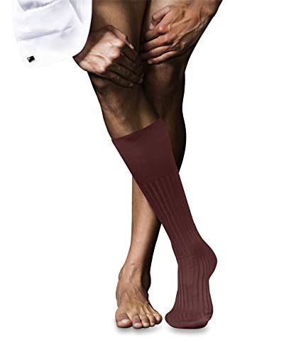 FALKE No. 13 luksusowych męskich skarpetek z bawełny Piuma Szary Czarny Plus Długie Wysokie Kolory Długie Prążkowane Lato Bez Gumki Wzór 1 Para, Czerwony (Rust 8214), 45-46 EU