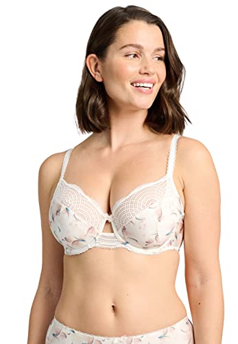 Sans Complexe Damski klasyczny biustonosz z fiszbinami Daphne 70aai31, pastelowy nadruk poezji, 42DD