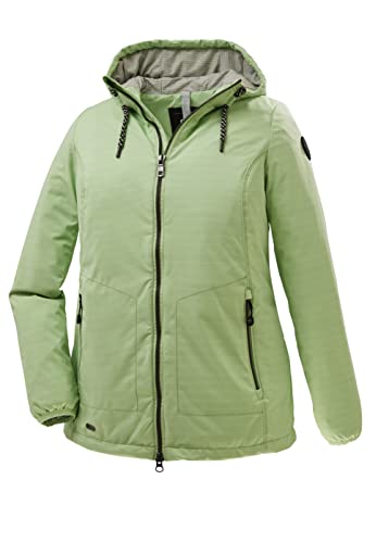 STOY Damska kurtka softshell z kapturem - duże rozmiary STS 5 WMN SFTSHLL JCKT, wiosenna zieleń, 50, 38102-000