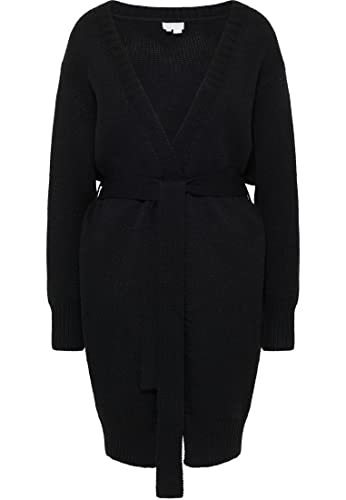 RISA Dzianinowy długi kardigan damski 25825301, czarny, XL-XXL