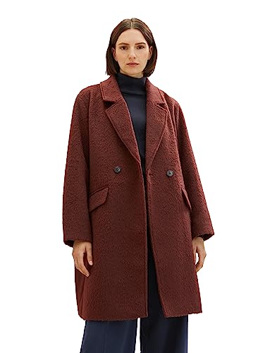 TOM TAILOR Damski płaszcz o luźnym kroju, 30337-Raisin, XXL