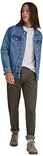 Springfield Chiński Fałszywe Struktura Spodnie Męskie, Ciemnobrązowy (Dark Brown), 44