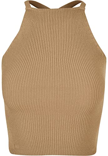 Urban Classics Damski top z dzianiny żeberkowej, beżowy (Unionbei), S