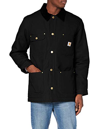 Carhartt Męska kurtka robocza Loose Fit Firm Duck Blanket-Lined, czarny, XL