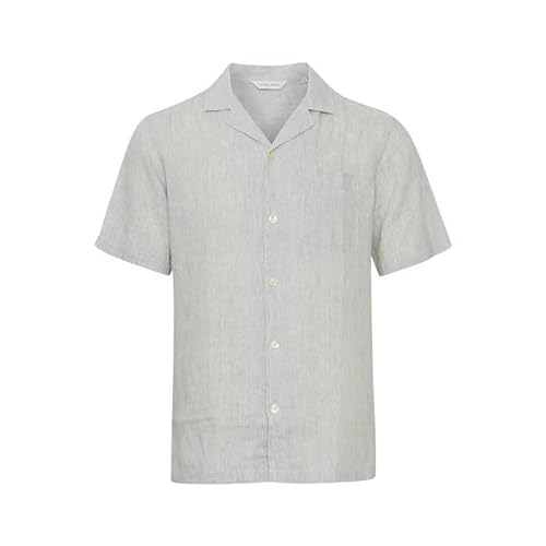 CASUAL FRIDAY Męska koszula CFAnton 0071 SS RC Linen, 165815/oszczędzanie pola, S, 165815 / Feldspar, S