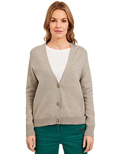 Cecil Damski B253557 kardigan, Almond beżowy melanż, XXL, Almond beżowy melanż, XXL