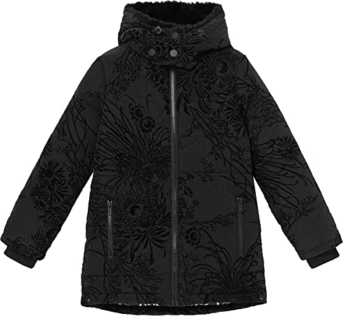Desigual Chaq_Moselle Kurtka Dziewczyny, Czarny, 2021-11-12T00:00:00.000Z