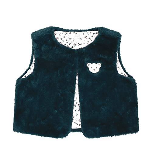 Steiff Dziewczęcy Mini Enchanted Forest Cardigan Sweater, Deep Teal, 122 cm