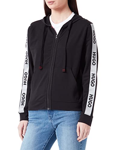 HUGO Damska kurtka sportowa z logo Loungewear_Jacket, czarny 2, L