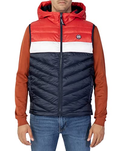 Jack & Jones męska kurtka z kapturem pikowana kurtka, granatowa marynarka, S